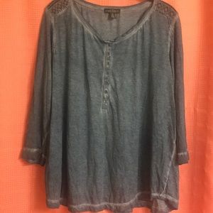 Relaxed Ralph Lauren Distressed Denim Shirt